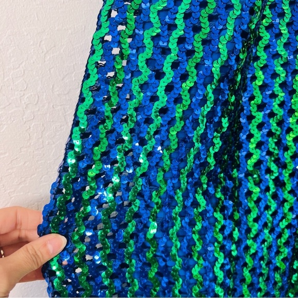 Vintage 1960s Mike Benet Formals Sequin Halter Neck Dress - Picture 11 of 11